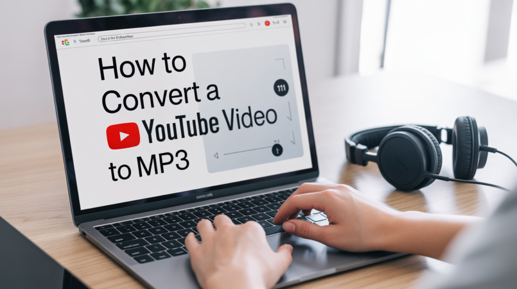 Image showing how to convert YouTube videos to MP3 format using an online converter tool, with clear steps for downloading high-quality audio easily and quickly.