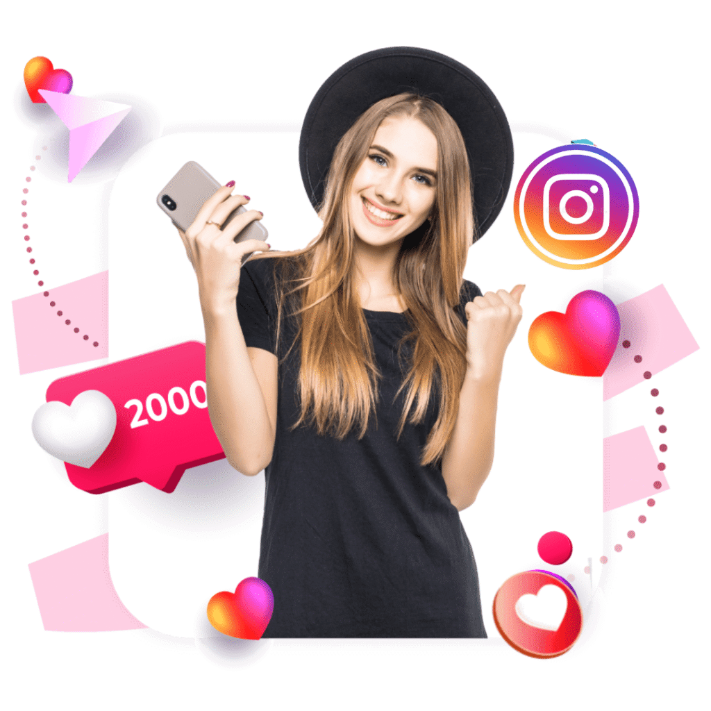 A branded photo showcasing influencer content receiving Instagram likes, focused on digital visibility and engagement.